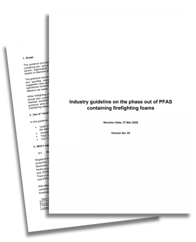 Industry guideline on the phase out of PFAS containing firefighting foams
